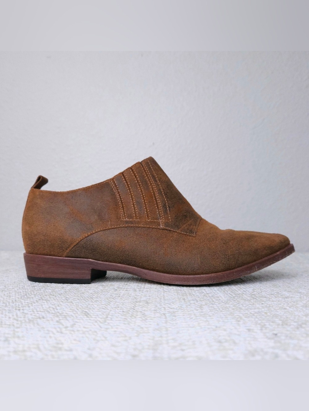 Chocolat Blu Oxford Brown Leather Booties Anthropologie